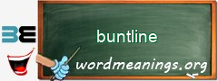 WordMeaning blackboard for buntline